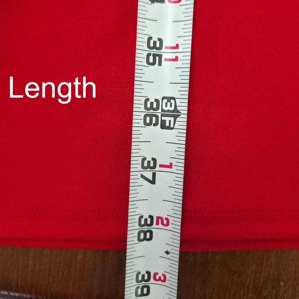 Red Fitted Valentines‎ Day Dress with scalloped neckline size Large Socialite - Picture 12 of 12